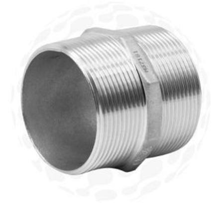 1-1/2"BSP 316 STAINLESS STEEL HEX NIPPLE