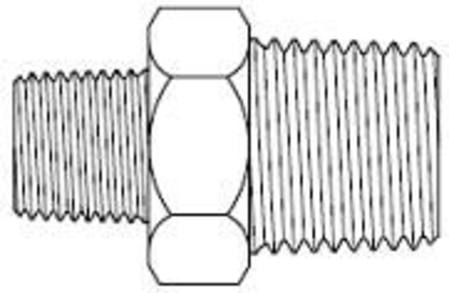 1/2"BSPM x 3/8"BSPM STAINLESS STEEL REDUCING NIPPLE 316