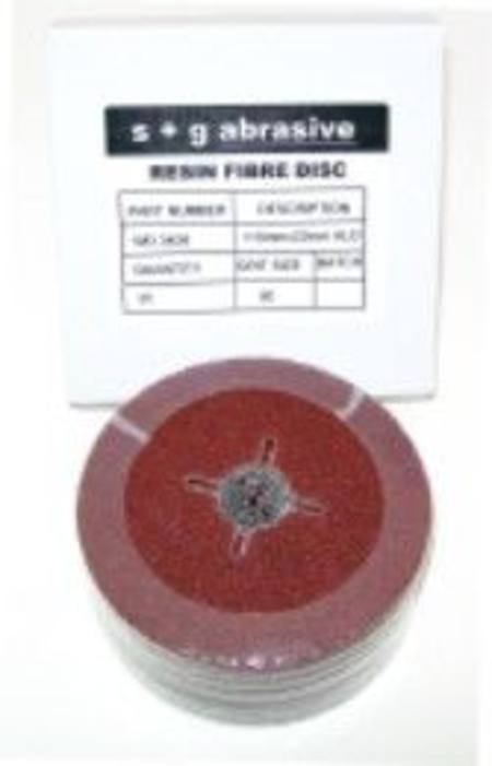 100mm x 16mm P50 FIBRE BACKED ABRASIVE DISC PKT 25