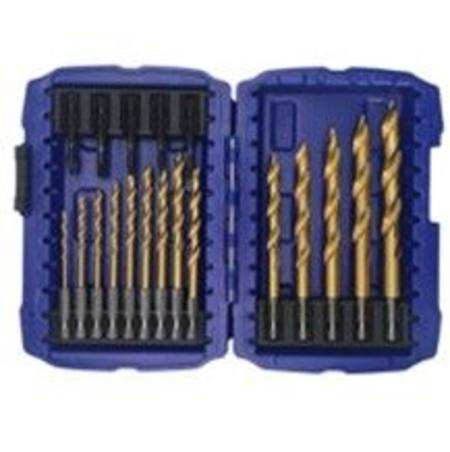 BORDO 19PC STEPPED TIP HEX SHANK TIn COATED DRILL SET 3 - 12MM