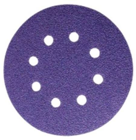 DIMEISI 125mm 8 HOLE 40G CERAMIC FILM BACKED VELCRO DISC PKT 50