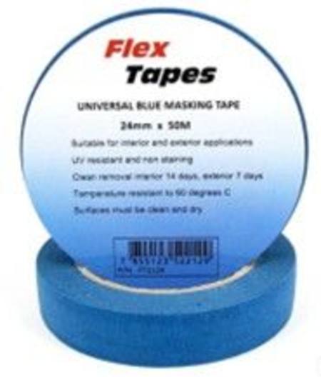 FLEX TAPE PREMIUM UNIVERSAL BLUE MASKING TAPE 36MM x 50MTR