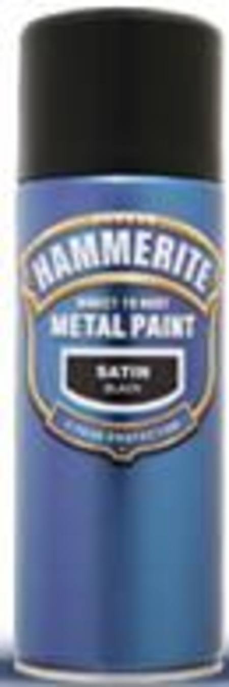 HAMMERITE SATIN FINISH BLACK 400ml AEROSOL