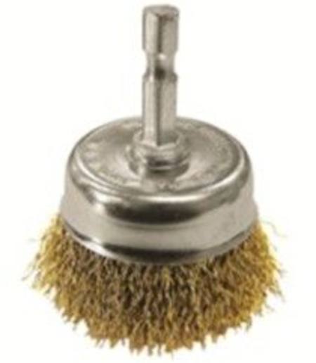 JOSCO 50mm x 0.3mm - 1/4 SHANK CUP BRUSH COATED STEEL