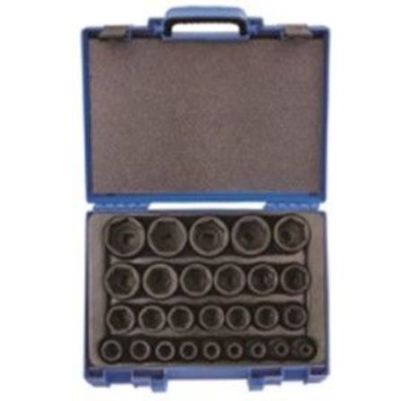 KING TONY 1/2dr 27pc IMPACT SOCKET SET 6PT 8-36mm