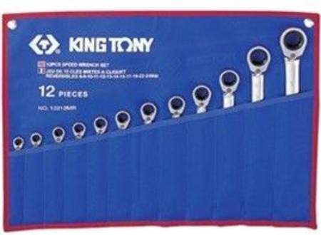 KING TONY 12pc 2 WAY METRIC SPEED WRENCH SET 8-24mm