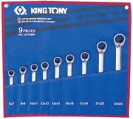 KING TONY RATCHETING RING SPANNERS 9PCE
