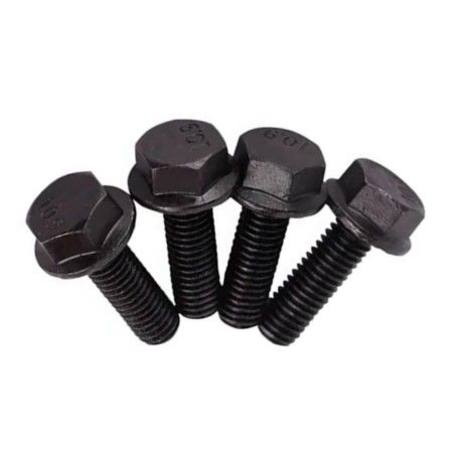 M5 x .8 x 16 CL8.8 NON SERRATED FLANGE FT BOLT BLACK ZINC PKT 100