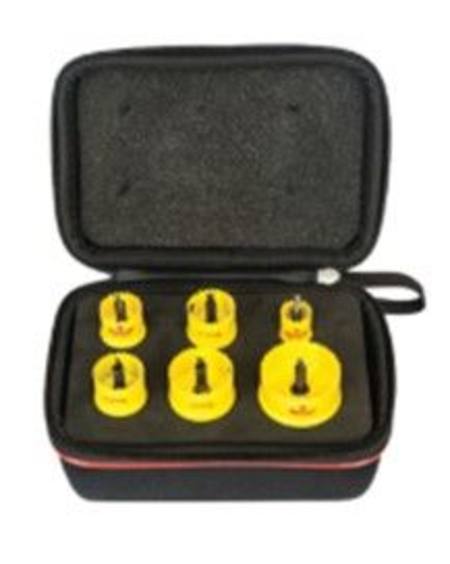 STARRETT CSC BI-METAL 6pc HOLE SAW KIT 16-40mm WITH 1/4" HEX