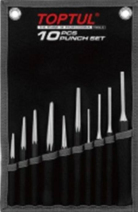 TOPTUL 10PCE PIN/TAPER/CENTRE PUNCH SET