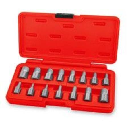 TOPTUL 15PC HEX HEAD SCREW EXTRACTOR SET