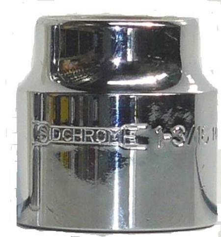 ZZSIDCHROME 1-3/16"x 1/2"dr 12pt SOCKET